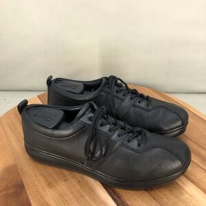 Joya Emma Black Leather Comfort Walking Shoes Womens Size 7 Orthopedic Comfort